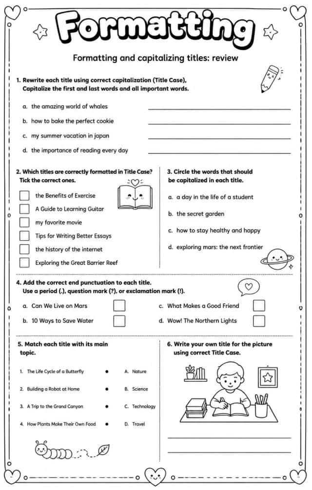 Formatting and capitalizing titles: review