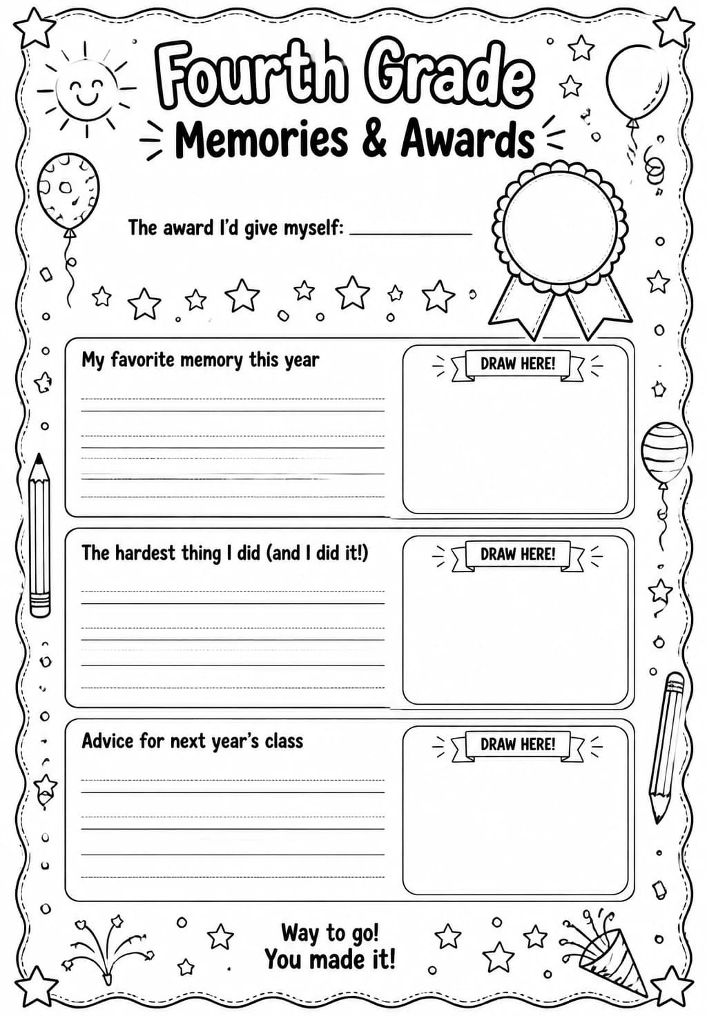 Fourth Grade Memories & Awards