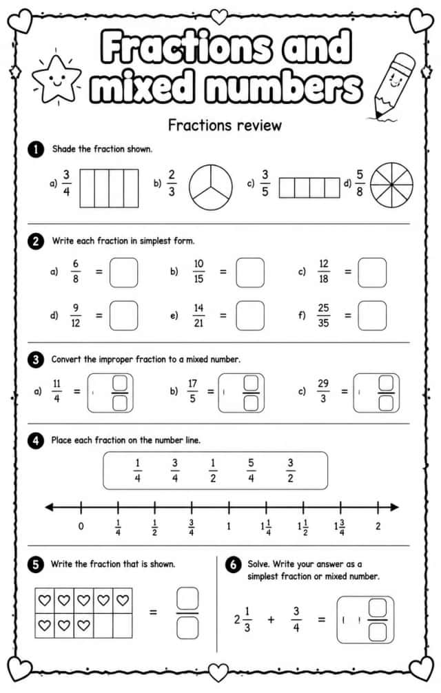 Fractions review