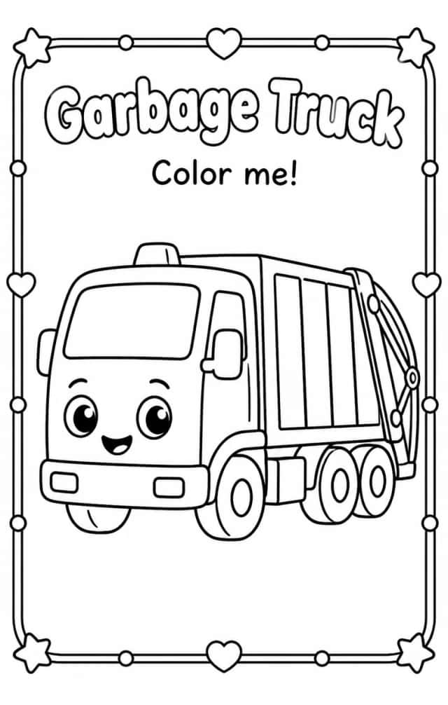 Garbage Truck Coloring Pages