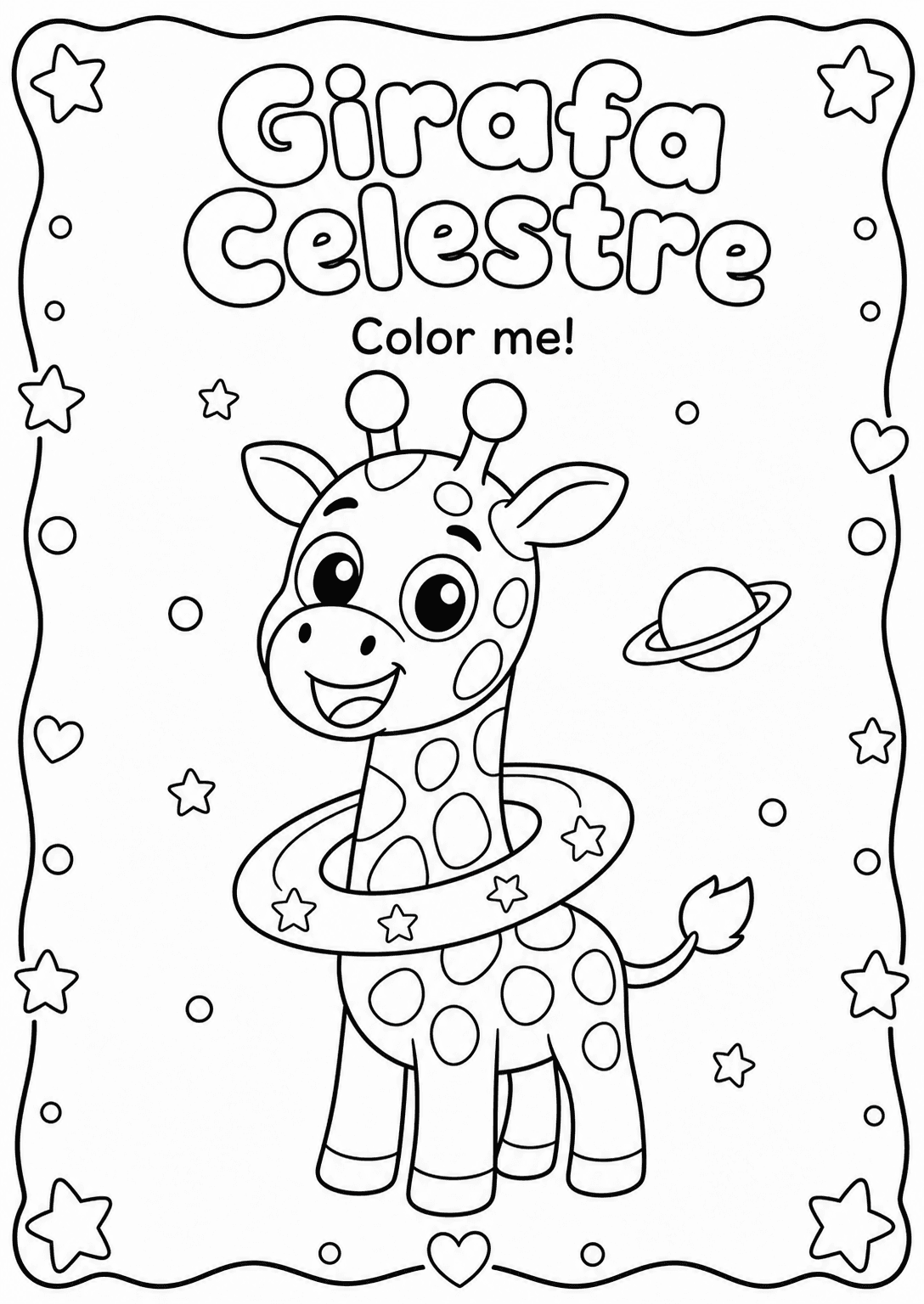 Girafa Celestre Coloring Pages