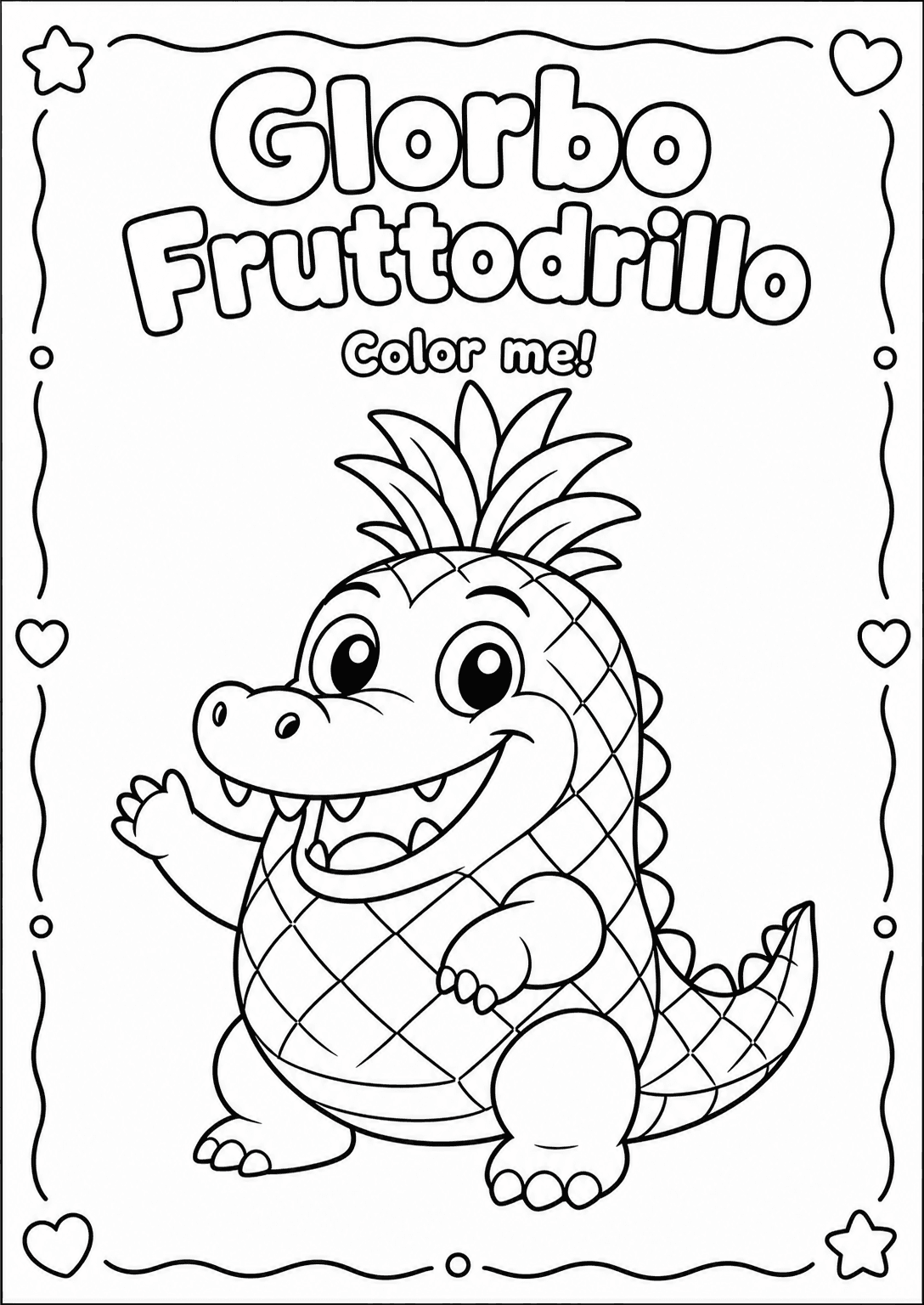 Glorbo Fruttodrillo Coloring Pages