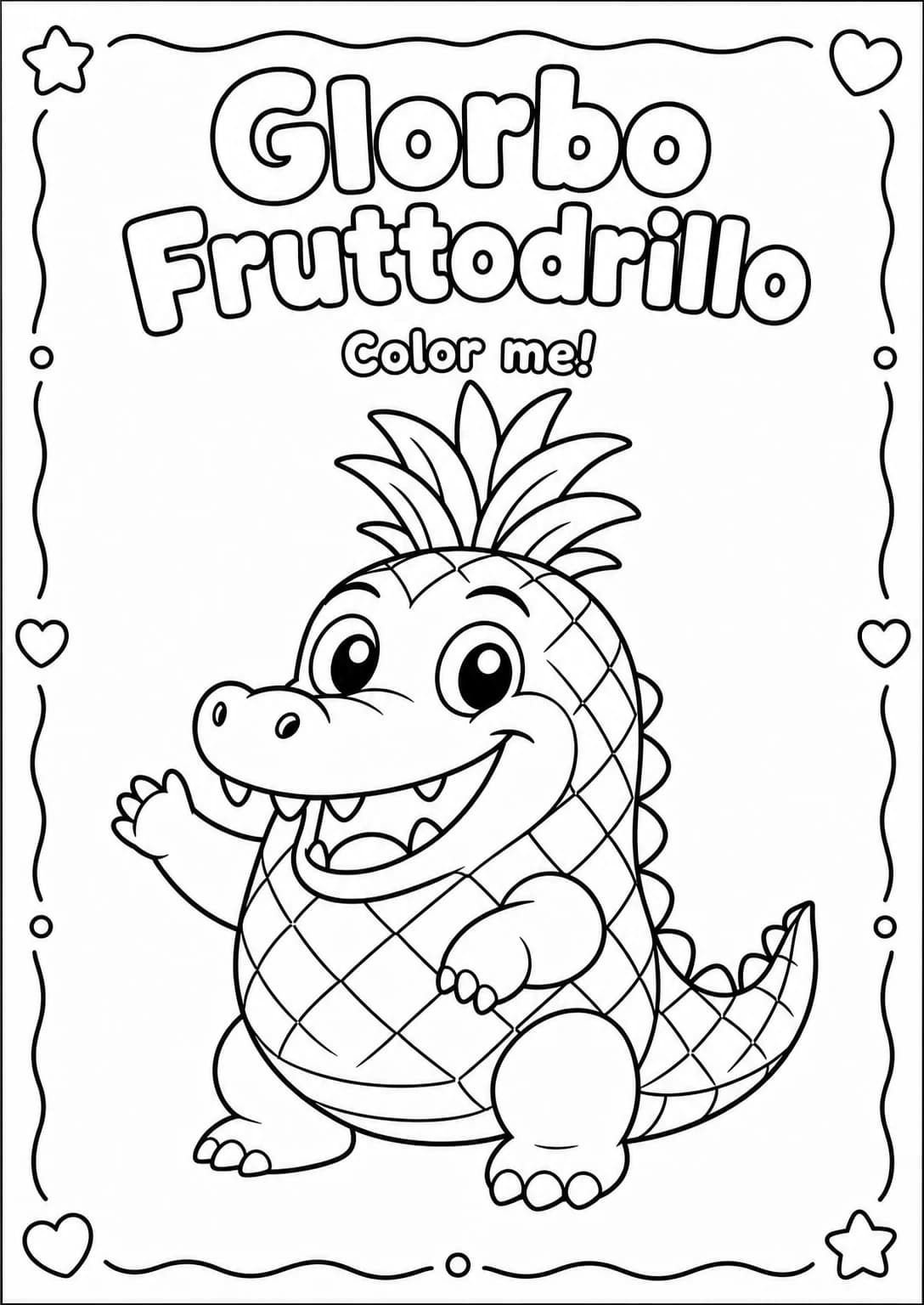 Glorbo Fruttodrillo Coloring Pages