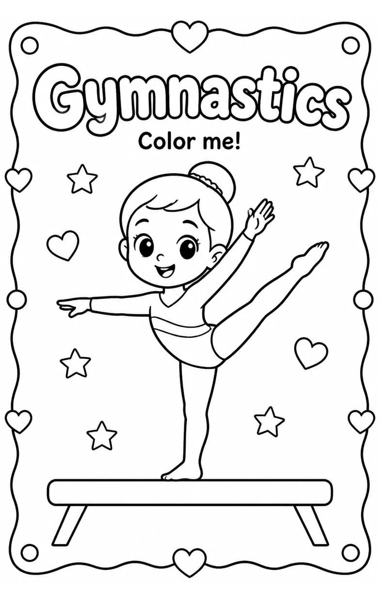 Gymnastics Coloring Pages