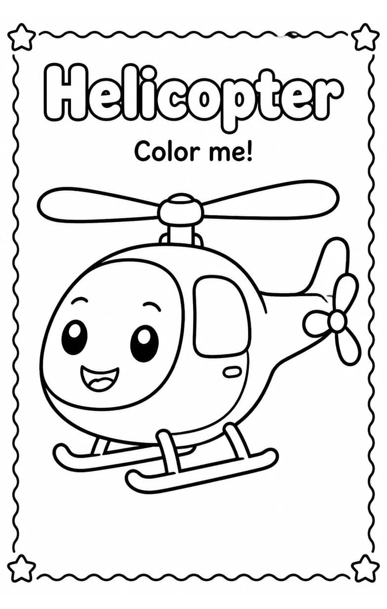 Helicopter Coloring Pages