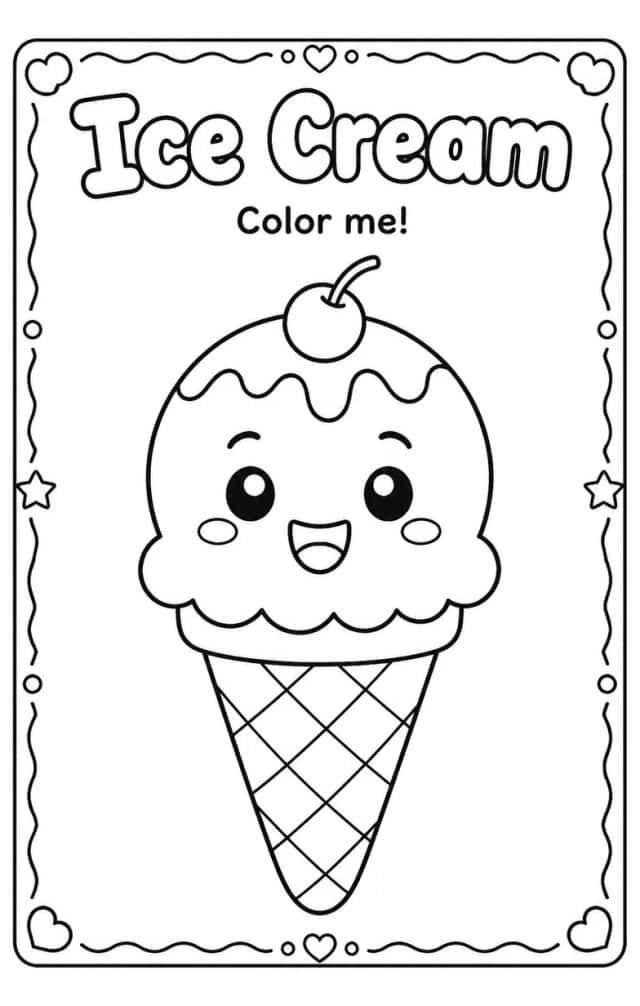 Ice Cream Coloring Pages
