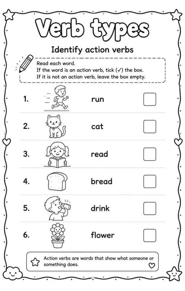 Identify action verbs