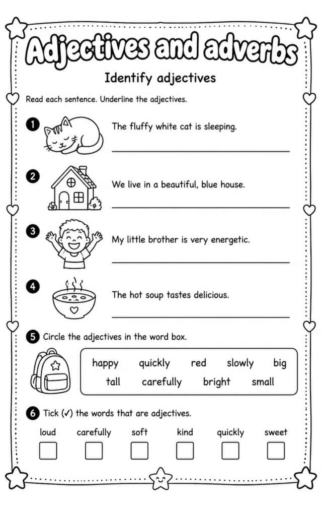 Identify adjectives
