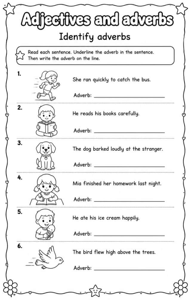 Identify adverbs