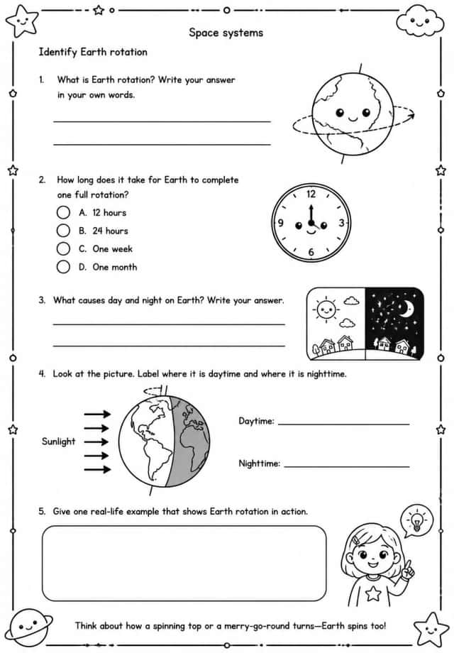 Identify Earth rotation