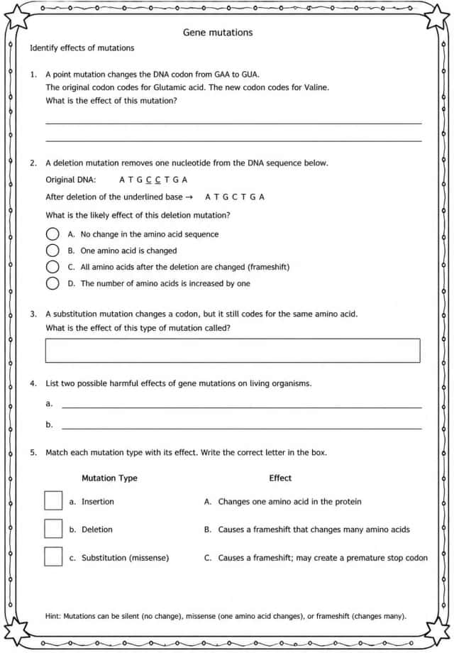 Identify effects of mutations
