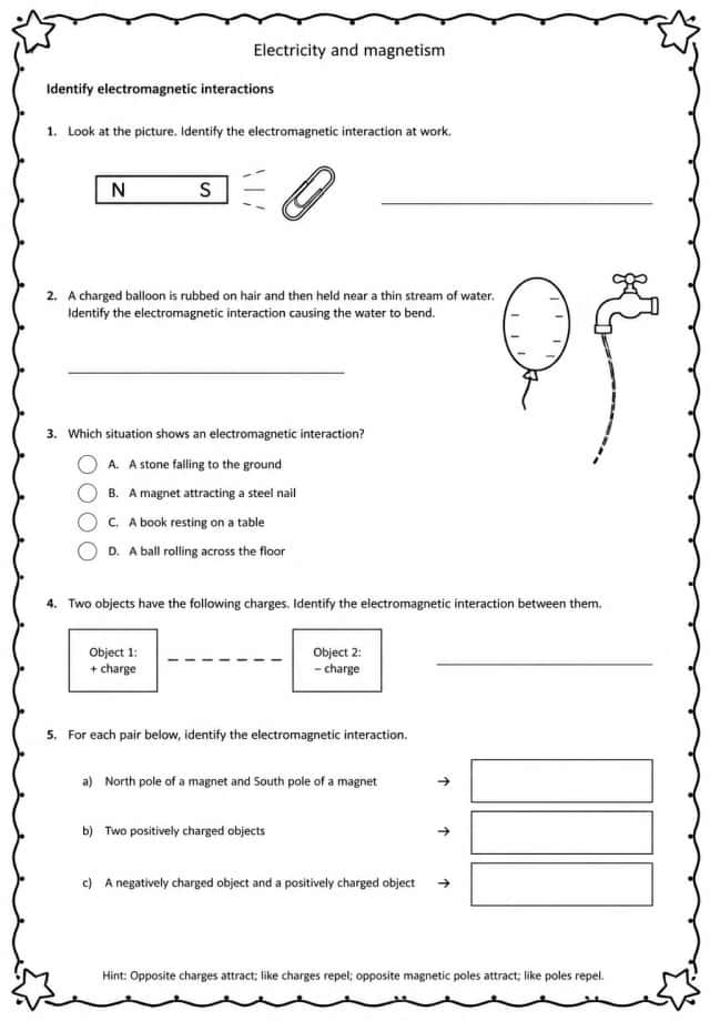 Identify electromagnetic interactions
