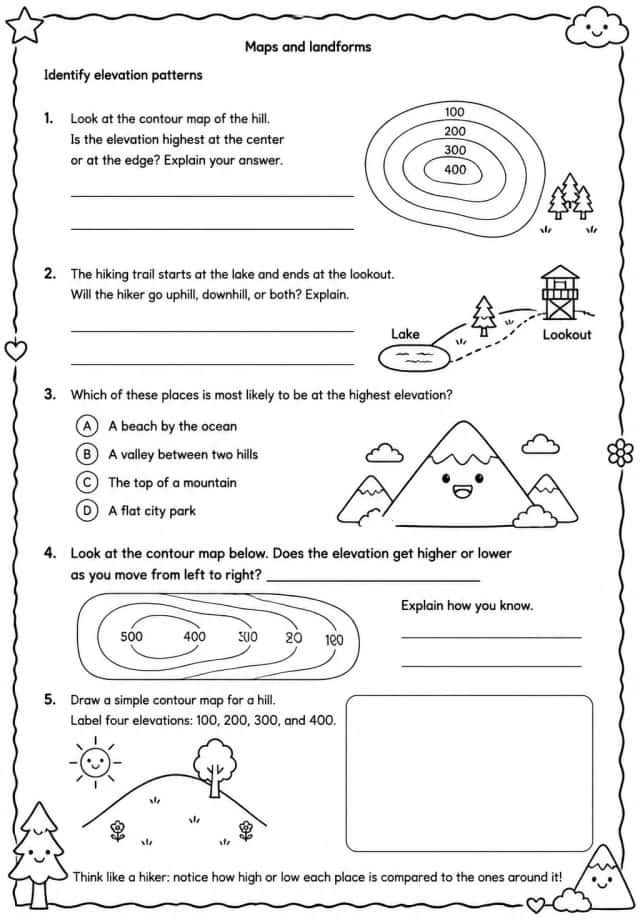 Identify elevation patterns
