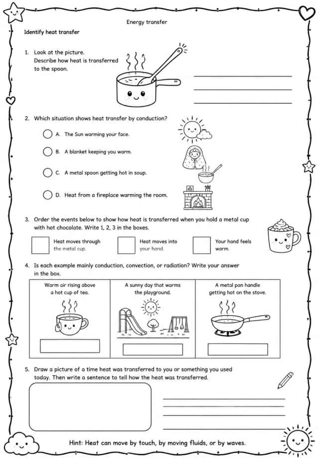Identify heat transfer