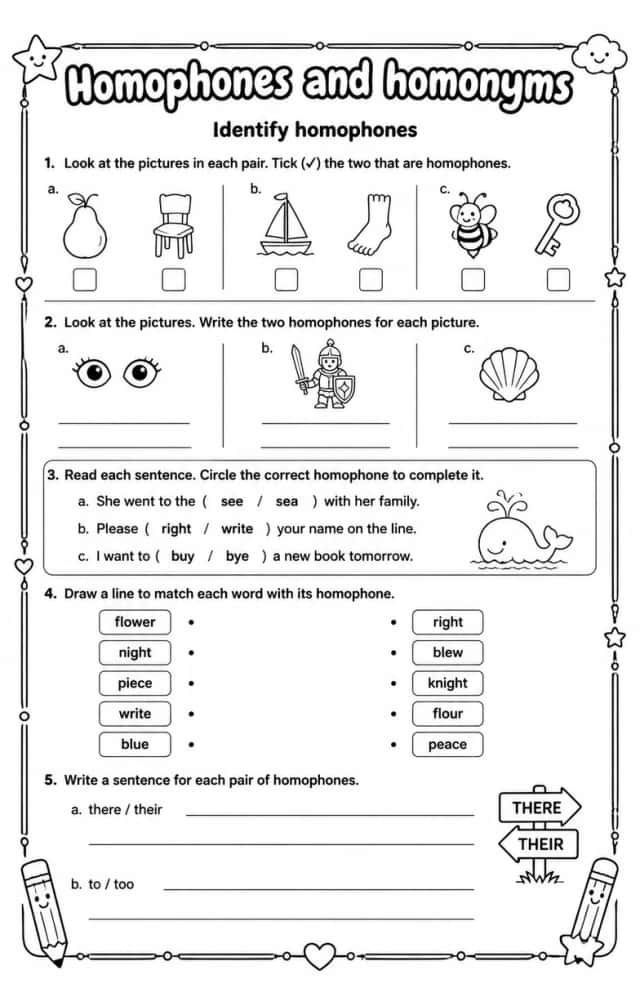 Identify homophones