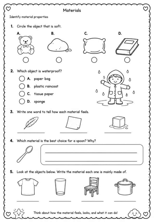 Identify material properties