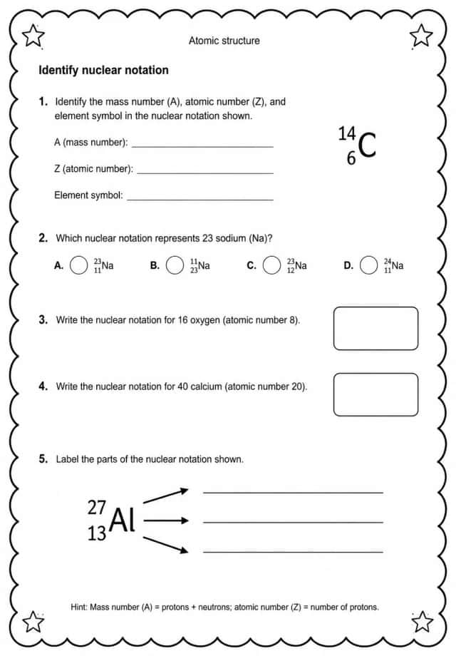 Identify nuclear notation