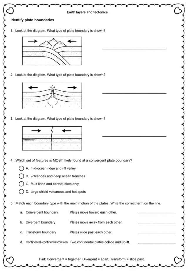 Identify plate boundaries