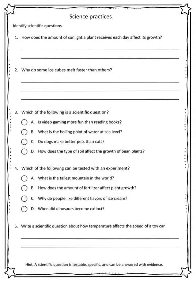Identify scientific questions