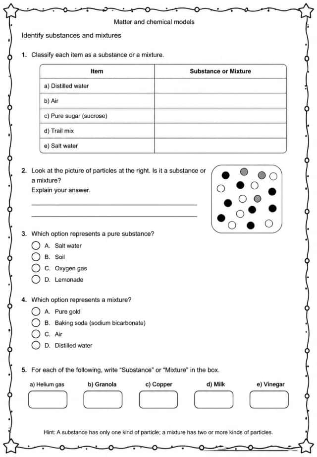 Identify substances and mixtures