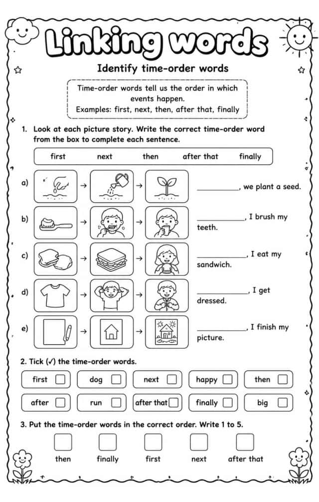 Identify time-order words