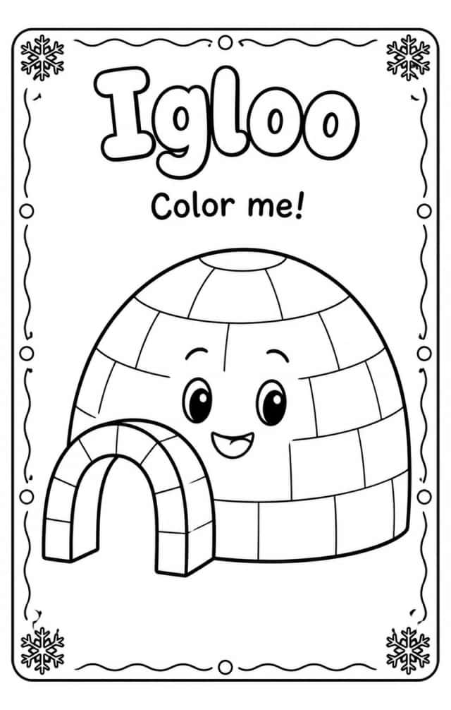 Igloo Coloring Pages