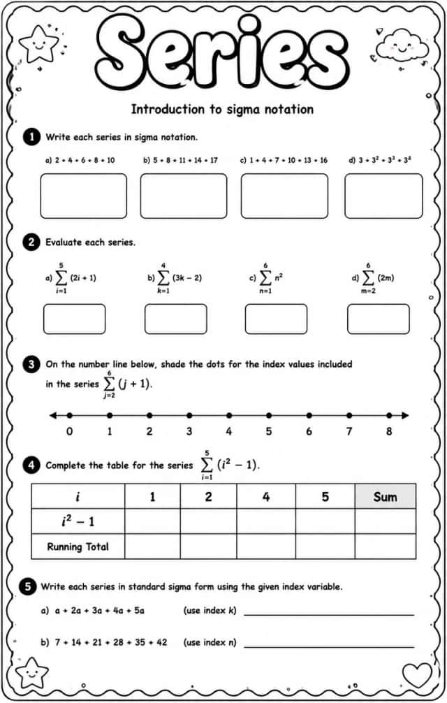 Introduction to sigma notation