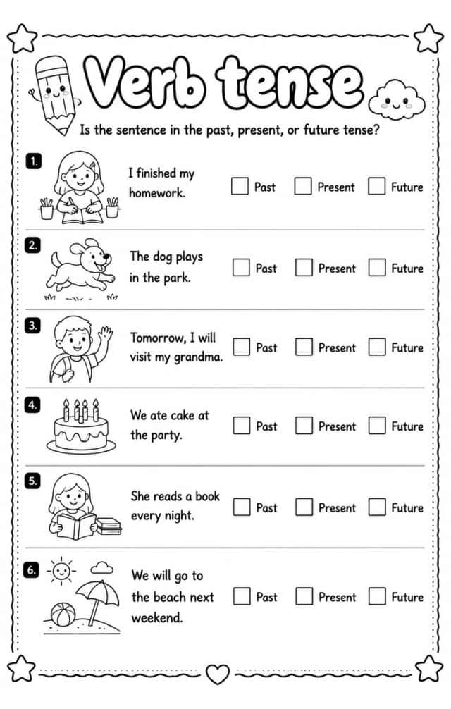 Is the sentence in the past, present, or future tense?