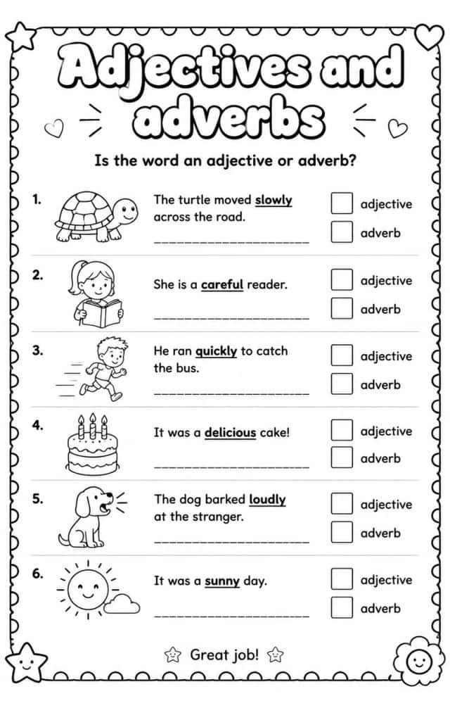 Is the word an adjective or adverb?