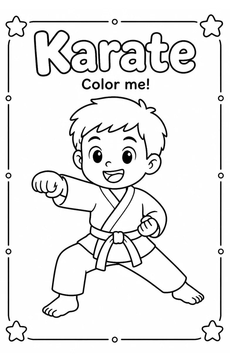 Karate Coloring Pages