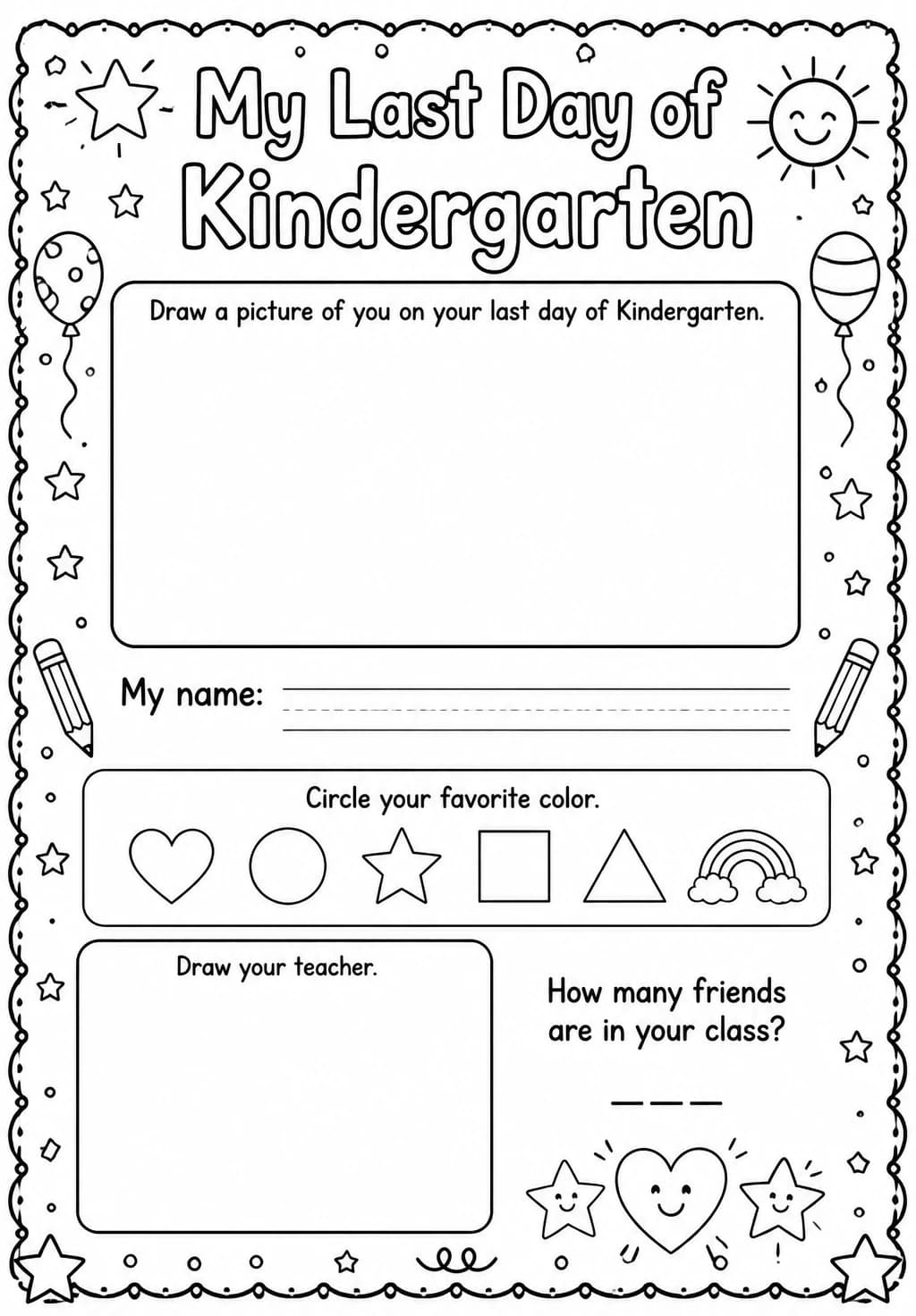 My Last Day of Kindergarten