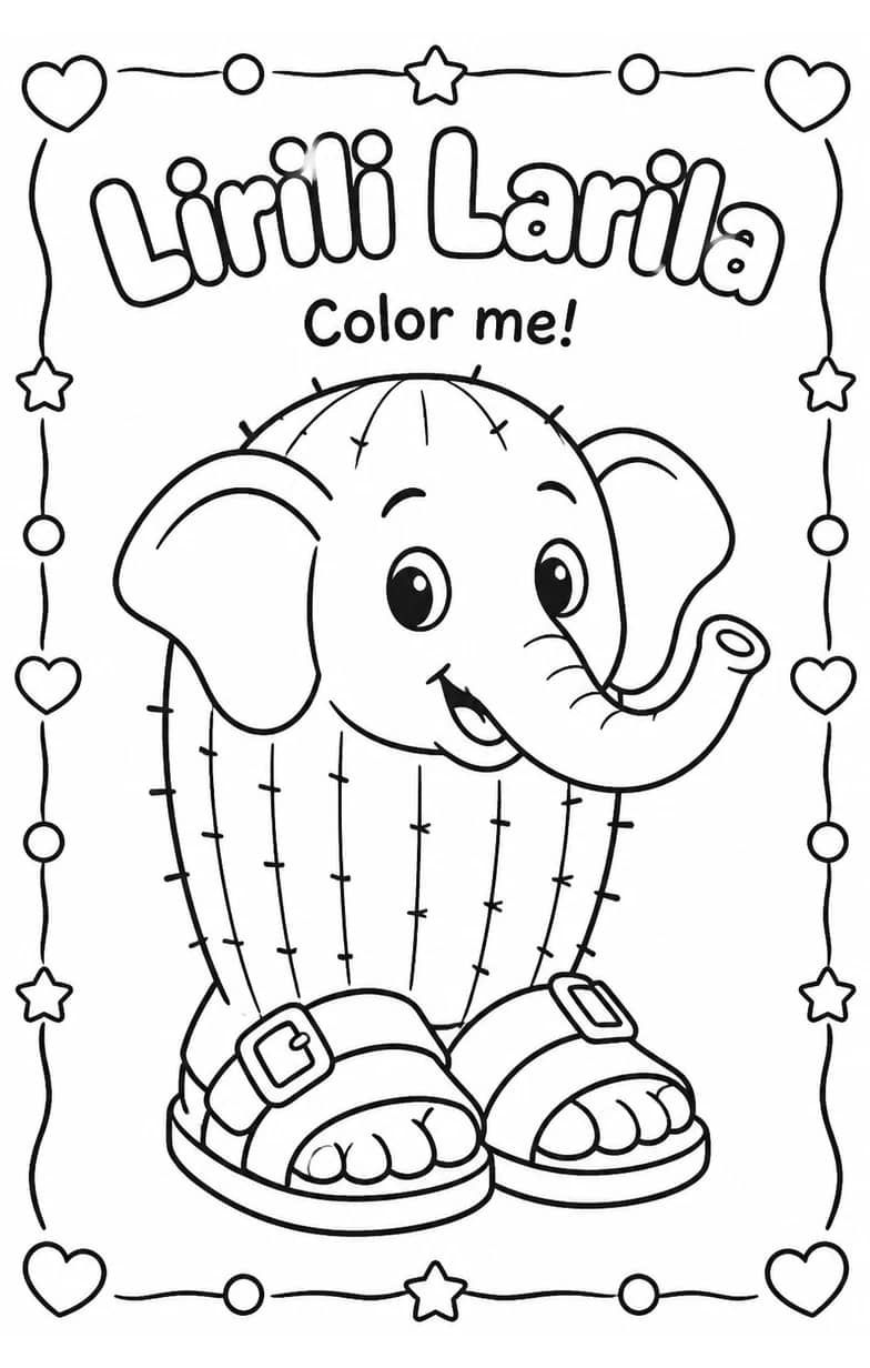 Lirili Larila Coloring Pages — free printable Kindergarten Art worksheet