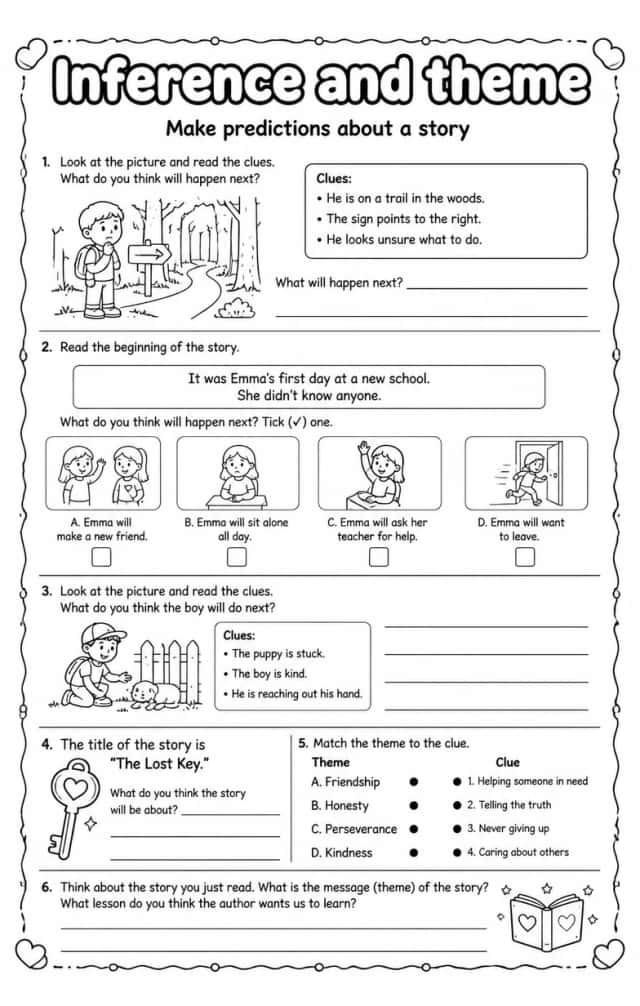 Make predictions about a story
