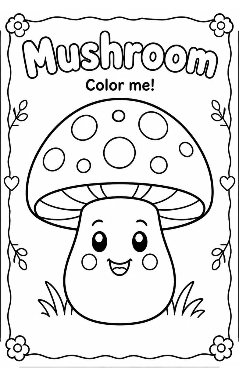 Mushroom Coloring Pages