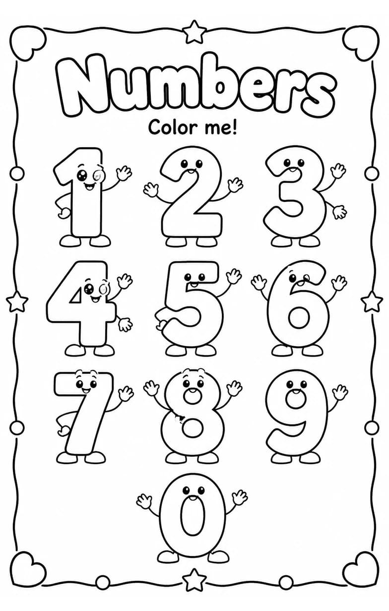 Numbers Coloring Pages