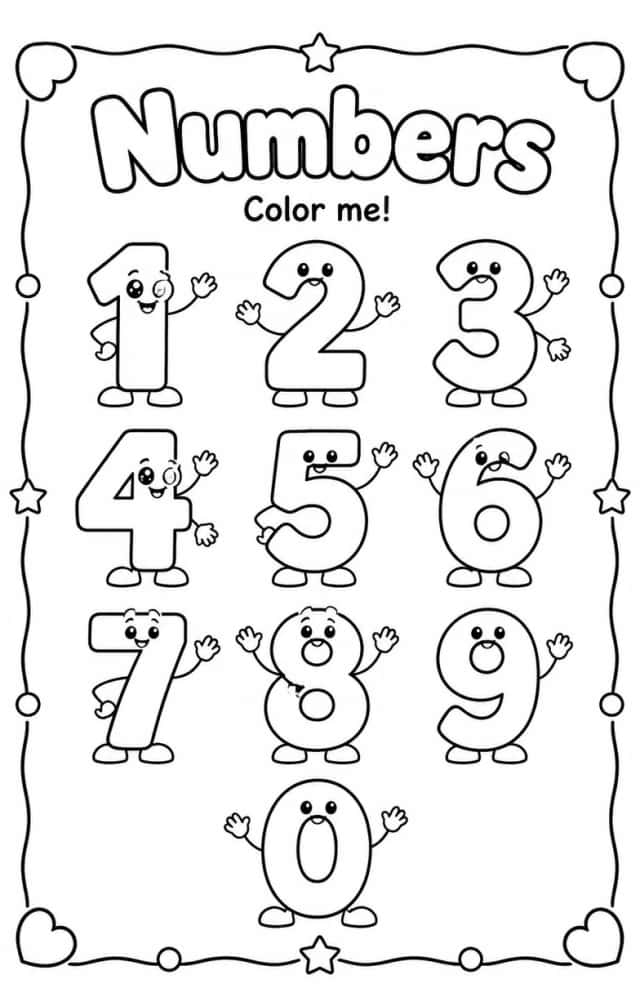 Numbers Coloring Pages