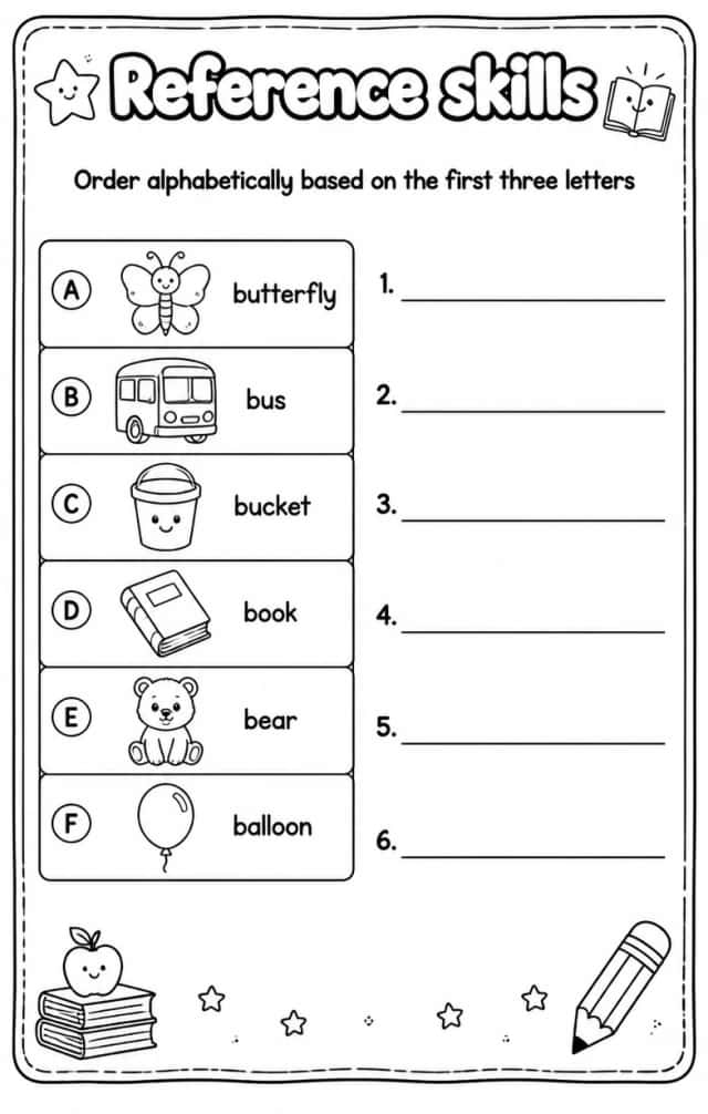 Order alphabetically based on the first three letters