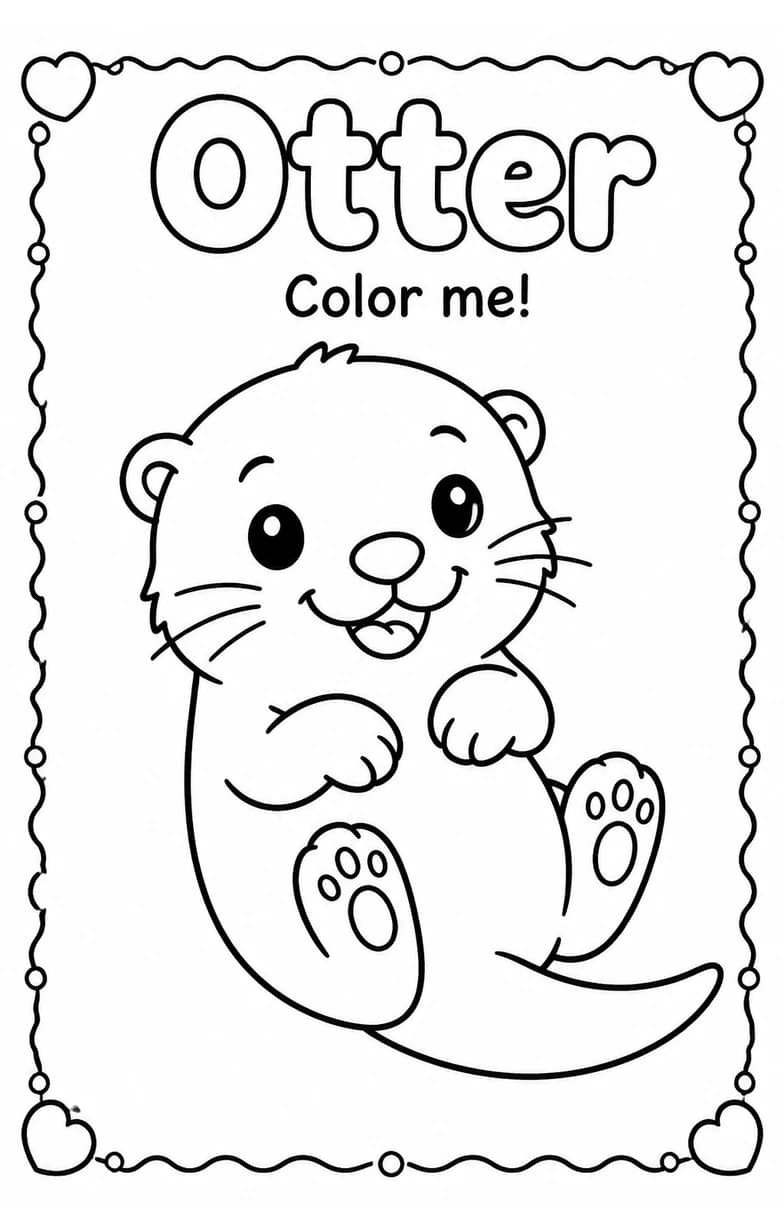 Otter Coloring Pages