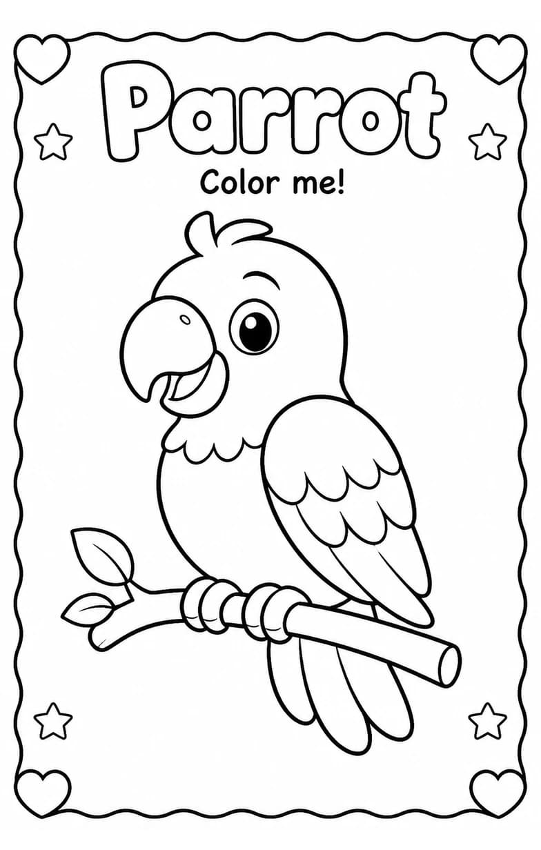 Parrot Coloring Pages