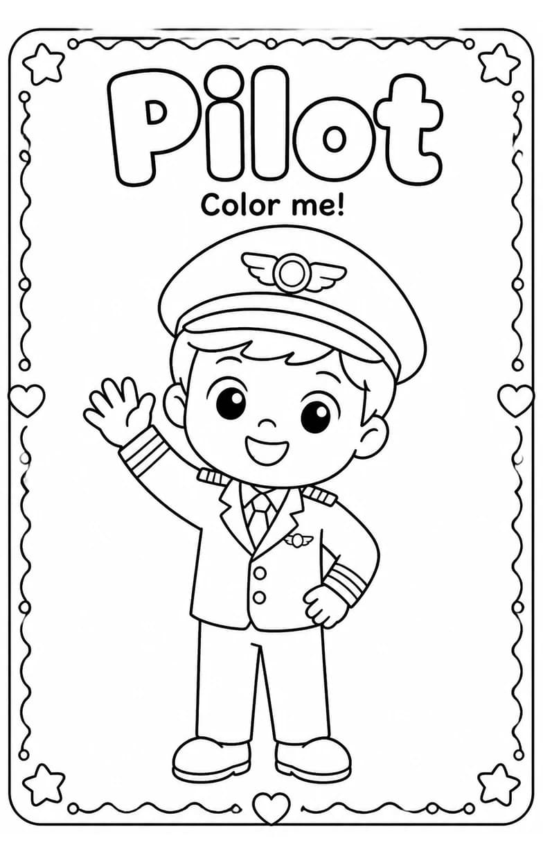 Pilot Coloring Pages