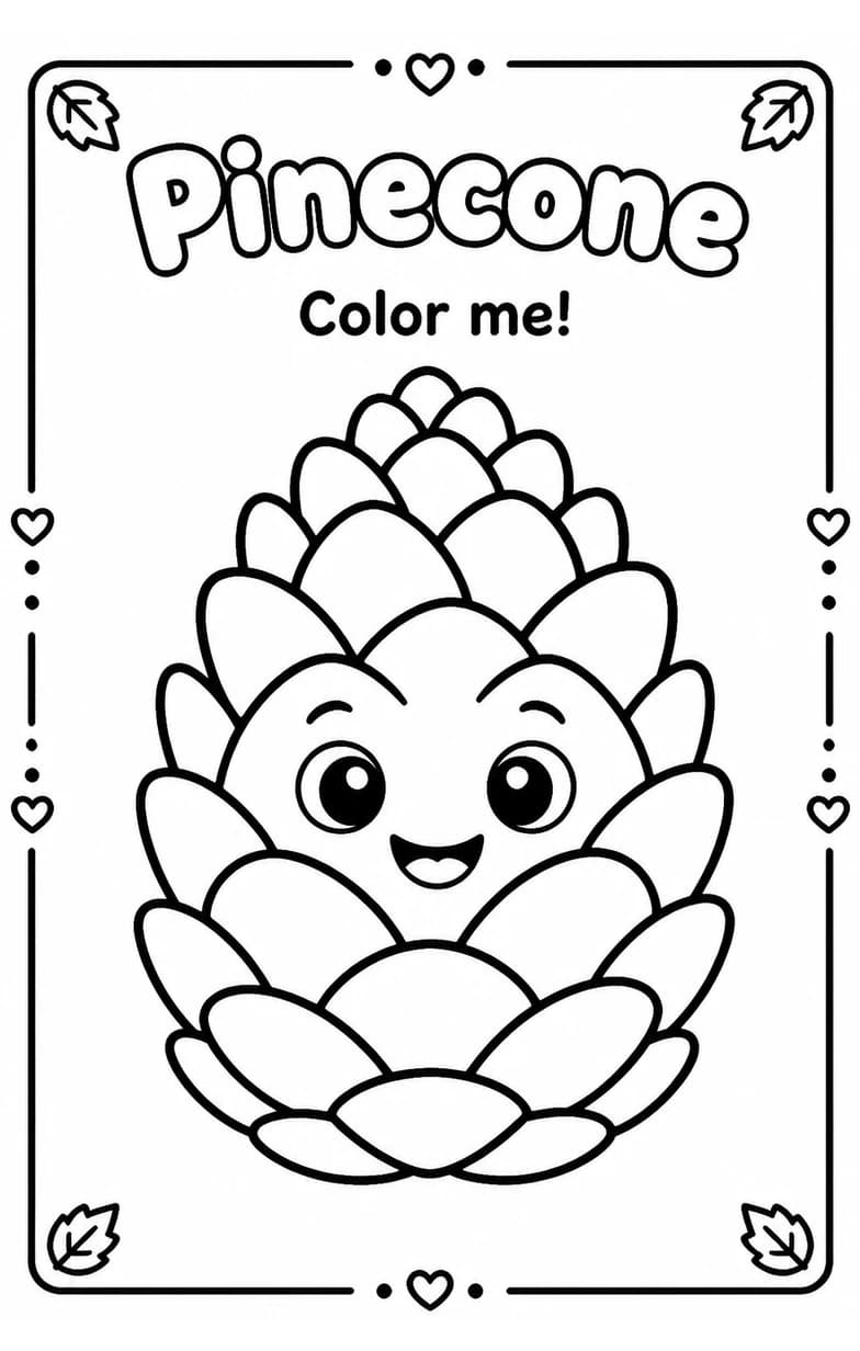 Pinecone Coloring Pages