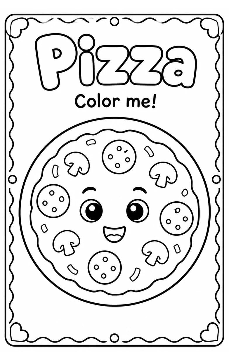 Pizza Coloring Pages