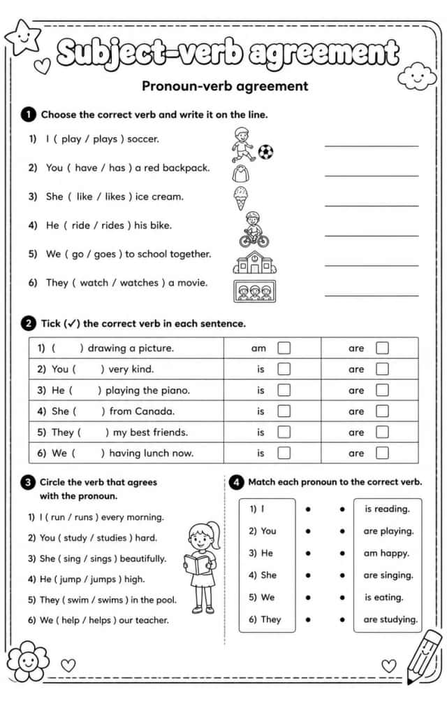 Pronoun-verb agreement