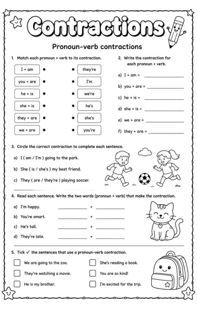 Pronoun-verb contractions