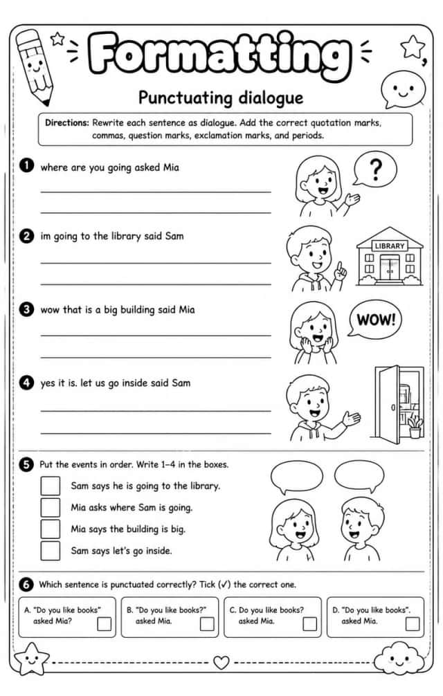 Punctuating dialogue