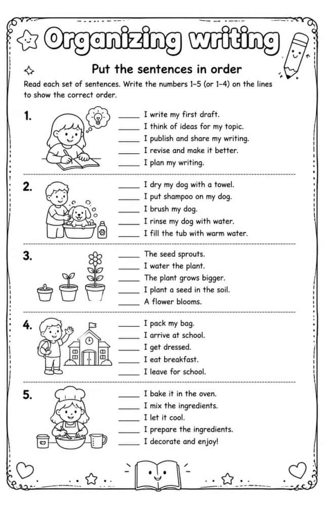 Put the sentences in order