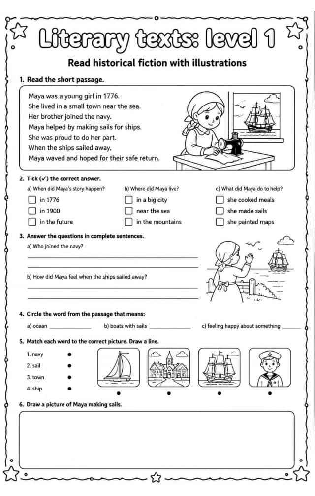 Read historical fiction with illustrations