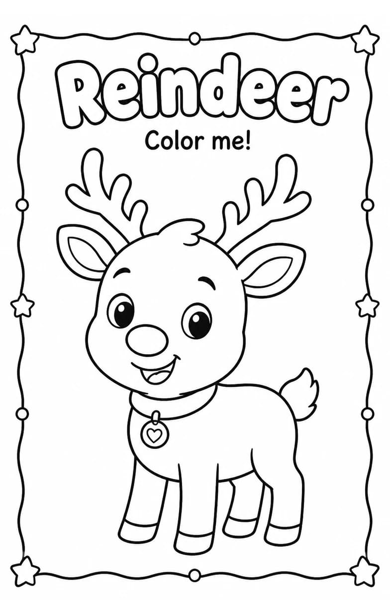 Reindeer Coloring Pages