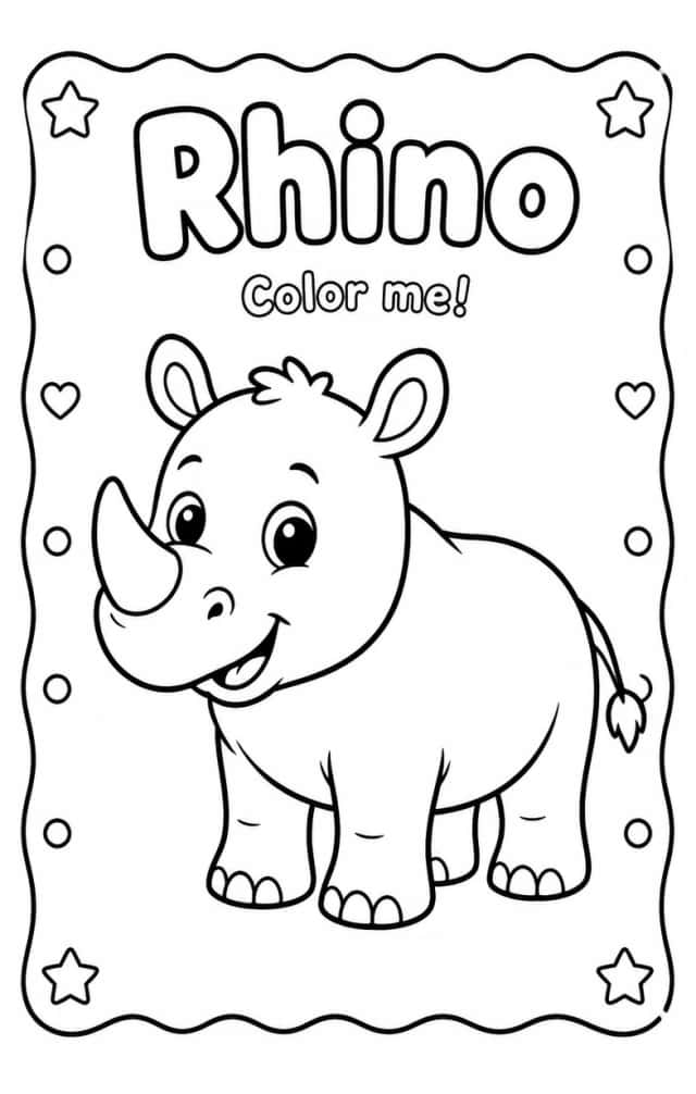 Rhino Coloring Pages