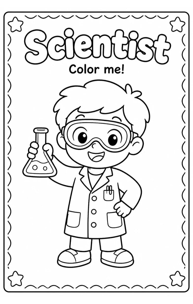 Scientist Coloring Pages